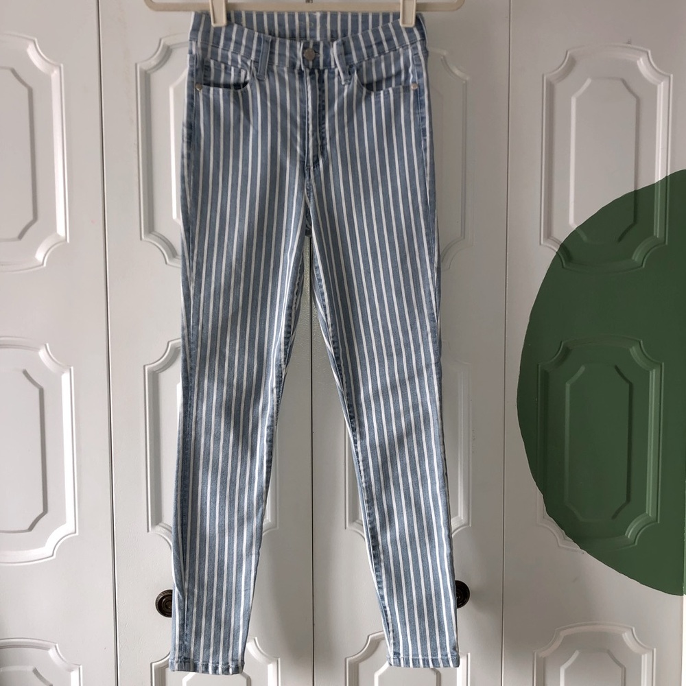 CP Jeans striped skinny